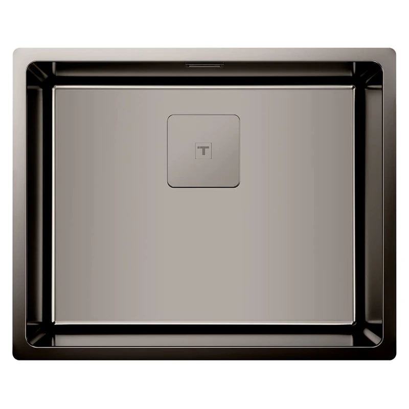 Teka FlexLinea RS15 50.40 – Single Bowl Sink with Triple Installation Possibility, Top-mounting, Flush or Undercounter, Premium SoftTexture Finish, Titanium Colour