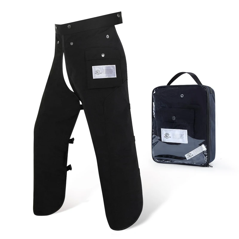 ZELARMAN Chainsaw Chaps Apron Wrap 8-layer for Men/Women Loggers Forest Workers Protective Chain Saw Pants Adjustable Safety Chap Class B with Pocket(Black, 40 to 42-Inch)