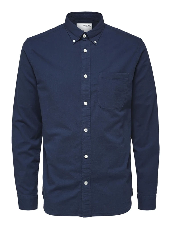 SELECTED HOMME Men's Oxford Shirt, Moonlit Ocean, XL