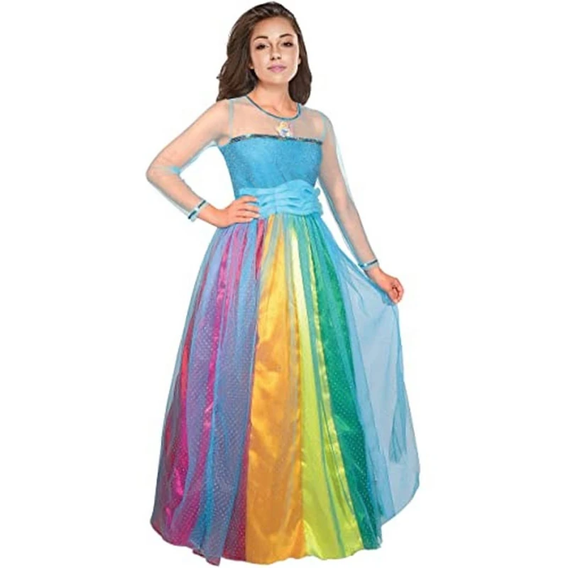 Ciao Barbie Rainbow Princess costume dress disguise official girl woman adult (Size M)