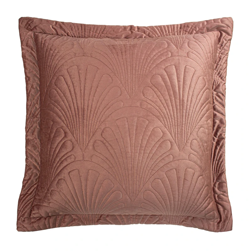 Paoletti Palmeria Feather Filled Cushion, Blush, 60 x 60cm