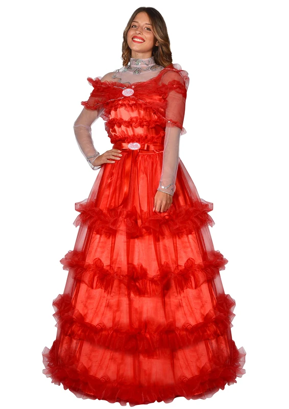 Ciao 11693.S Barbie Dance Magic Deluxe Collector's Edition costume dress disguise official girl woman adult (Size S), Solid, Red