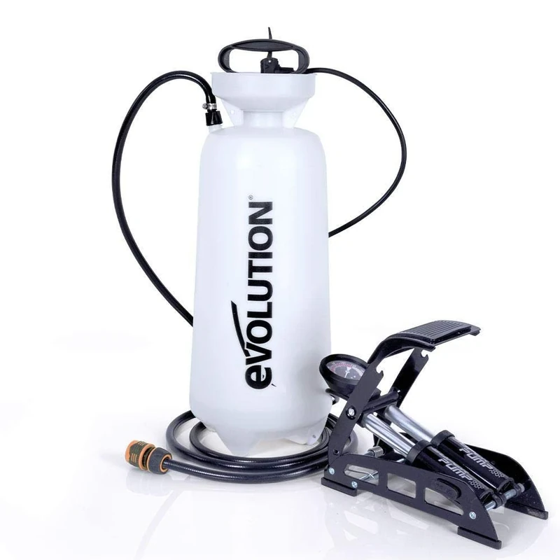 Evolution Power Tools 012-0011 Disc Cutter Foot Pump Water Bottle, White