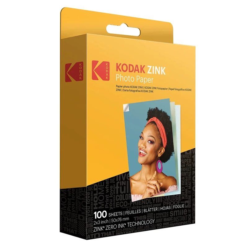 KODAK 2x3" Premium Zink Photo Paper (100 Sheets) - Compatible with KODAK Cameras & Printers, White