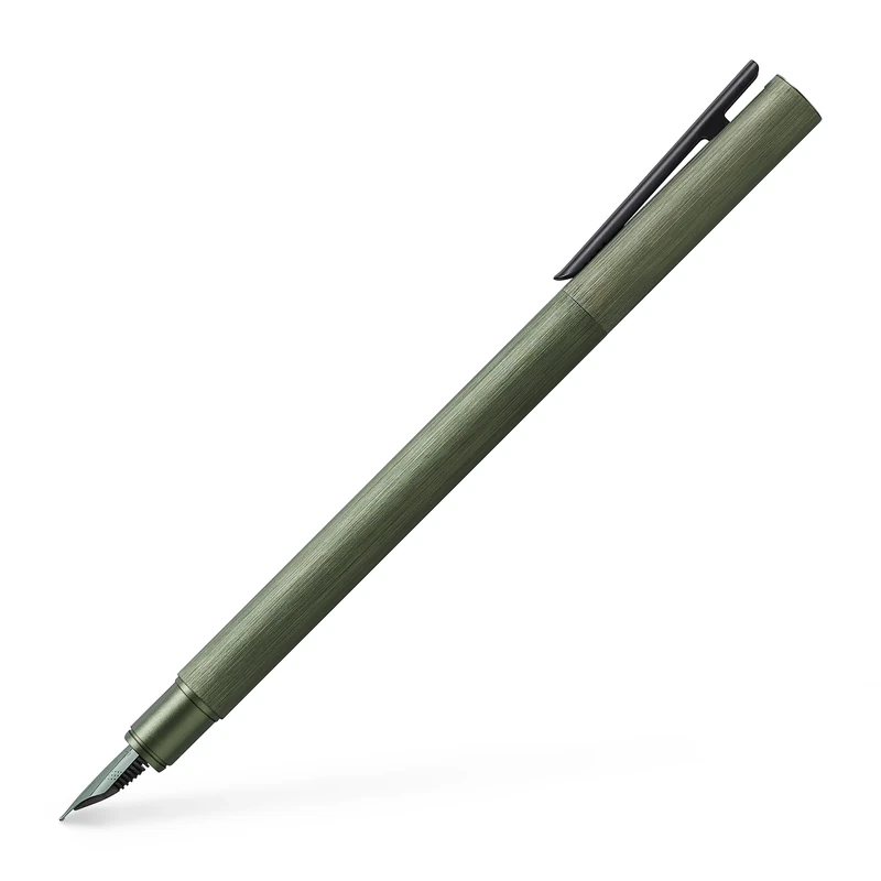 Faber-Castell Neo Slim Auminium B Fountain Pen - Olive Green