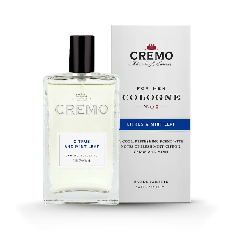 CREMO - Citrus and Mint Eau de Toilette for Men - Fresh Fragrance - Spray 100ml - Gift for Men