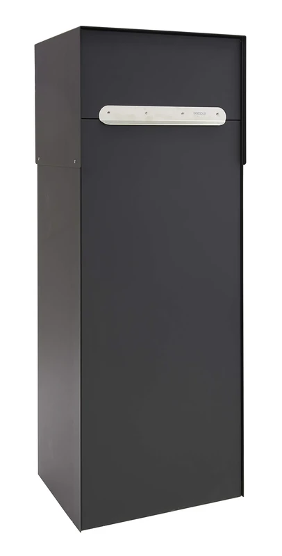 ARREGUI Multipack Base Doppelter Zugang EP3154 Double Access Steel Large, Single Letter Box for Parcels, with Front Slot and Rear Removal, Black