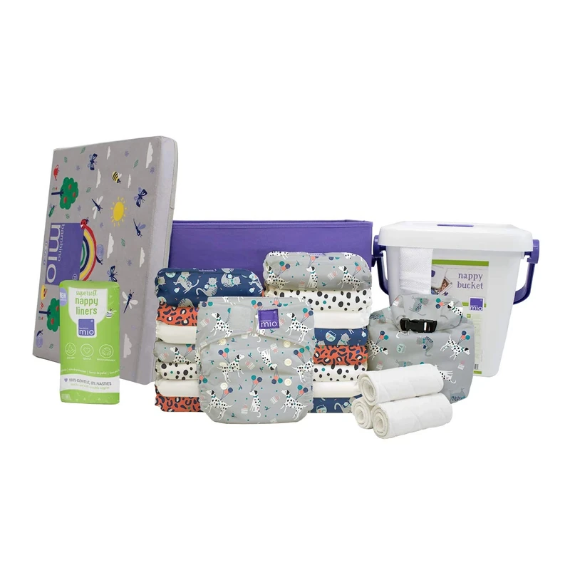 Bambino Mio SOCOMP NOMFR PET miosolo Cloth Nappy Complete Set, Fluffy Friends, Multi-Colour, 5.3 kg