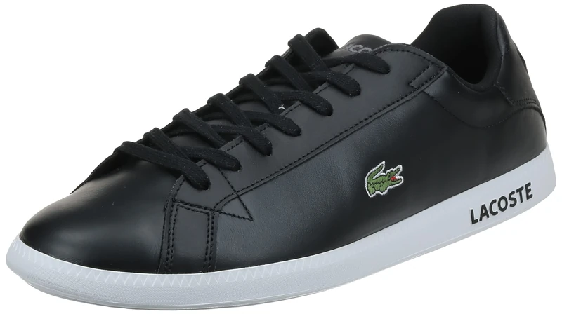 Lacoste Men's 41SMA0012 Sneakers, Blk/Wht, 9.5 UK