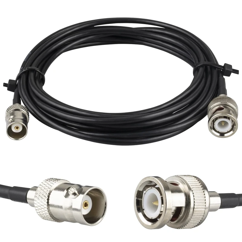 Boobrie BNC Male to Female Cable 3M BNC Male to BNC Female Cable 50ohms BNC Coax Cable RG174 BNC Extension Cable Male to Female HD Video Cable Coax Jumper Cable for CCTV Broadcast Video SDI Lead Cable