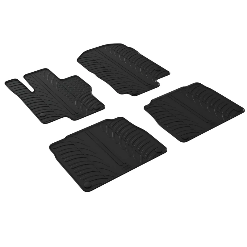 Gledring 0512 Set of Rubber Mats Compatible with Mercedes GLS (X167) 2019- (T Profile 4 Pieces + Mounting Clips)