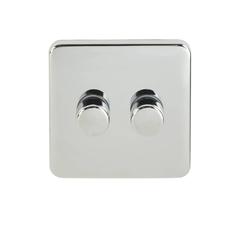 Schneider Electric Lisse Screwless Deco GGBL6022LMPCS LED Universal Dimmer 2 Gang 2 way 100W PC display pack