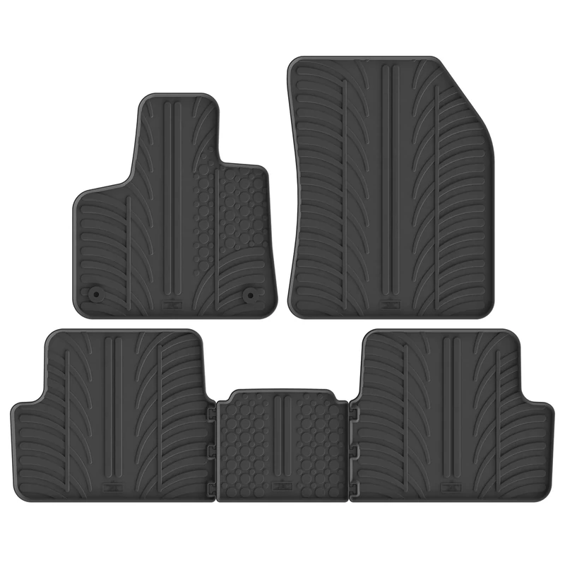 Gledring 0785 Set of Rubber Mats Compatible with Citroën DS7 Crossback 2018- (T Profile 5 Pieces + Mounting Clips)