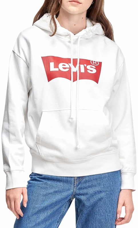 Levi's Women's Graphic Standard Hoodie, White, S