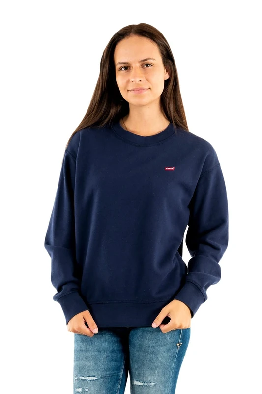 Levi's Women's Standard Crew Sweatshirt, Peacoat, S