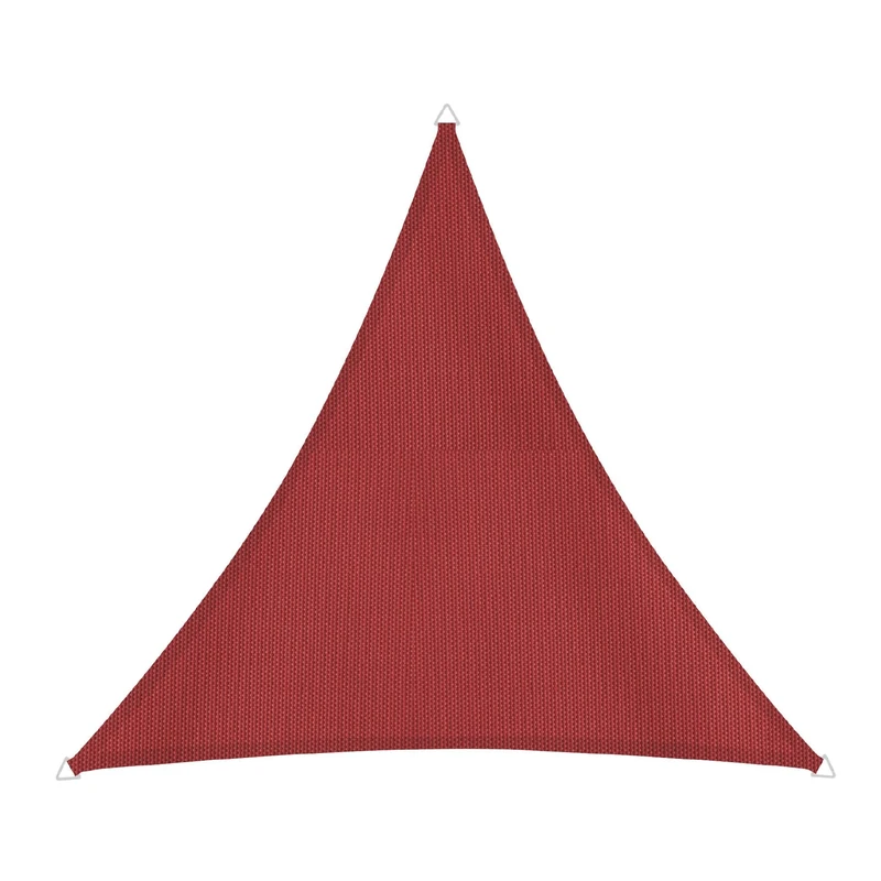 Windhager Cannes Triangle Awning 4 x 4 m Isosceles Sun Protection for Garden and Patio, UV and Weather Resistant, Red