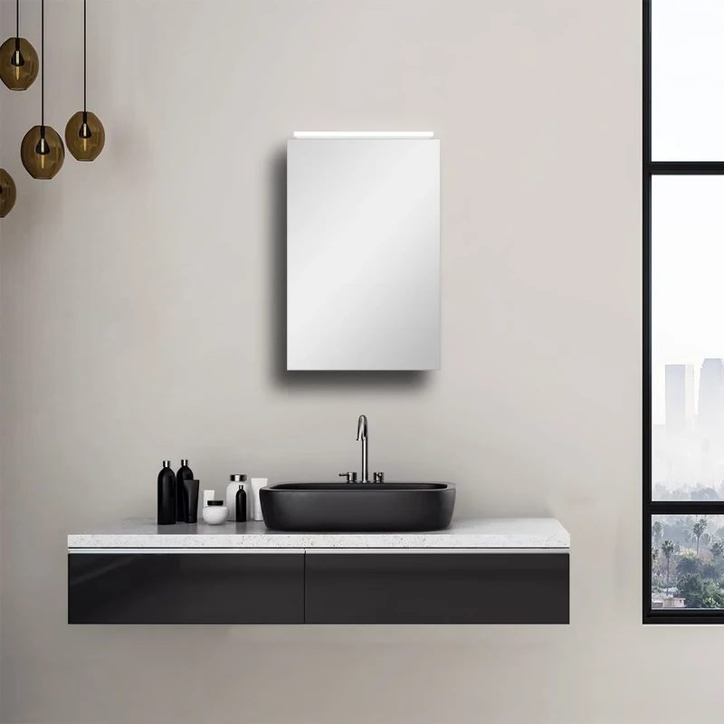 Talos Mirage LED mirror cabinet - light color 4200K - aluminum body - 40x 60 cm