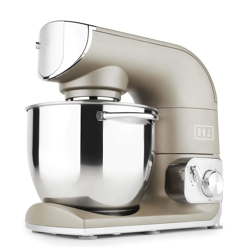 BOJ FP-5500M Kneader, Kitchen Robot, Kneader, Baking Mixer, Bowl 5.5L Stainless Steel, Full Metallic Motor 1200W, Teflonated Accessories Dishwasher Safe