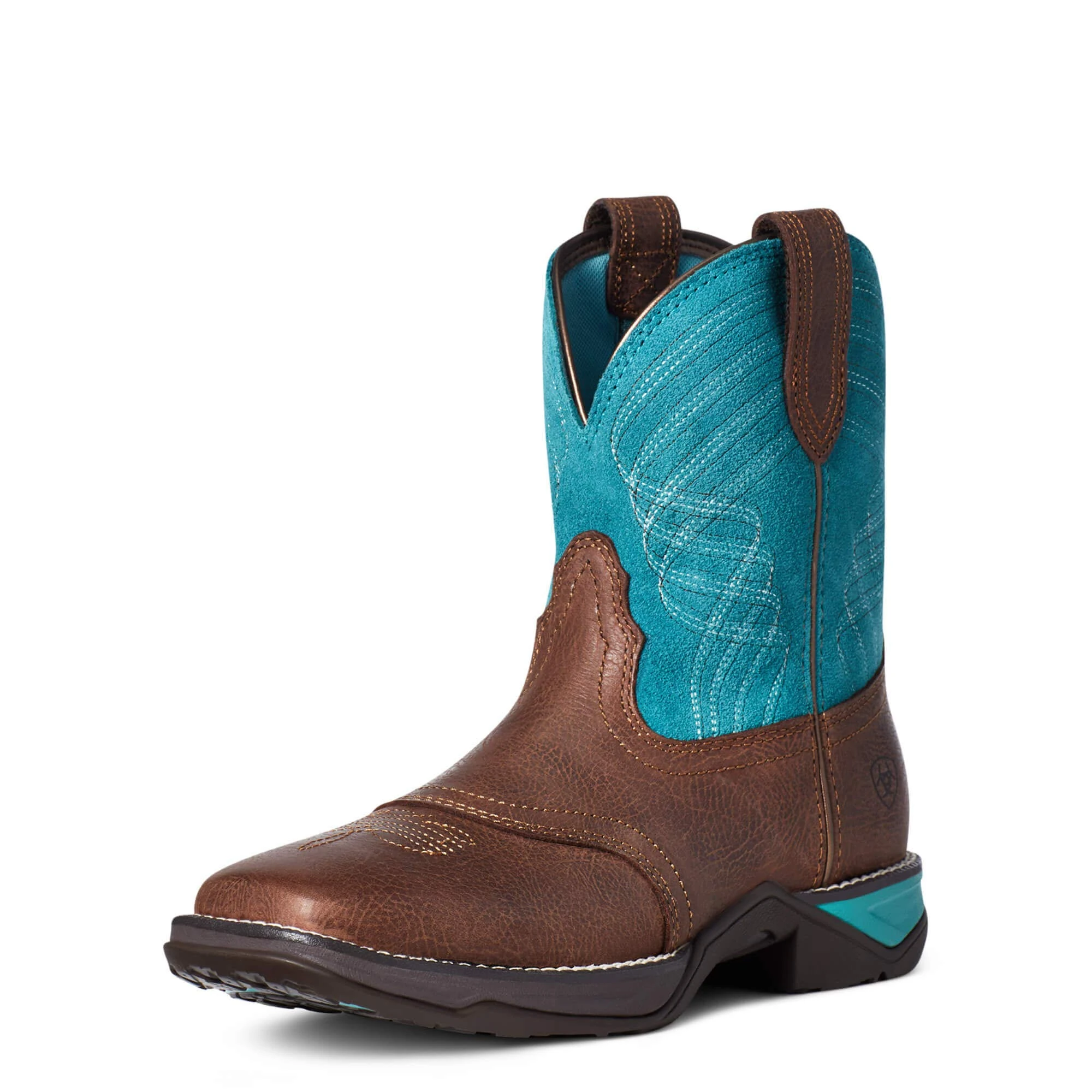 ARIAT Women's Anthem Shortie Western Boot, Dark Cottage/Turquoise, 7 UK