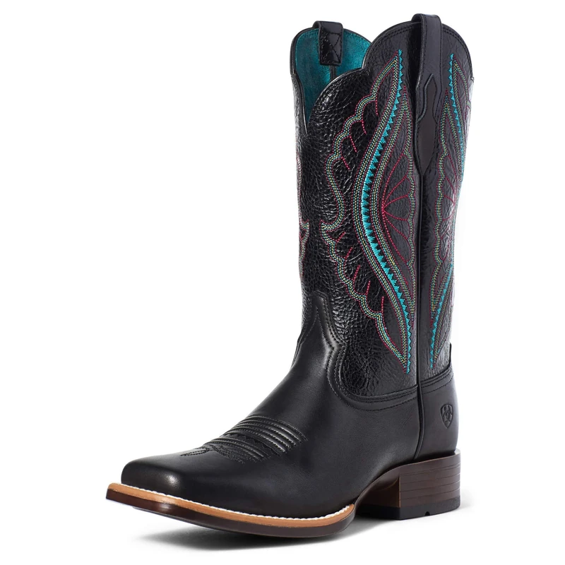 ARIAT Women's Primetime Western Boot, True Black, 3 UK