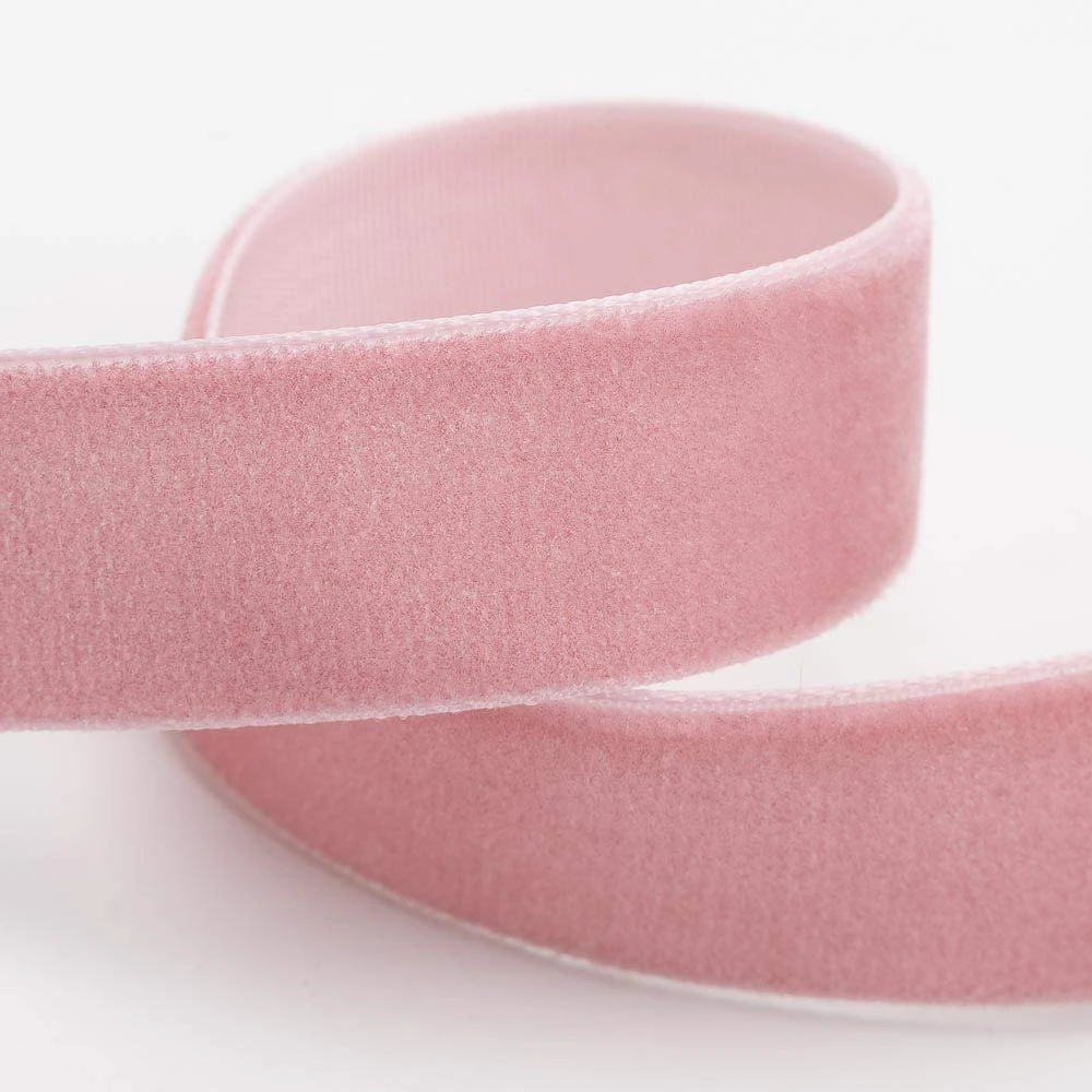 Italian Options Velvet Ribbon, Luxury, Single-Face Velvet Ribbon for Crafting, Christmas, Bows, Hair, Cakes, Weddings, Ornaments, Gift Wrapping, Flowers, 9mm x 10 Metre Roll, Vintage Pink