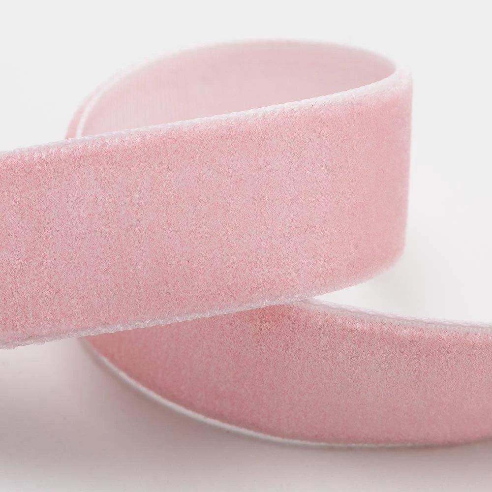 Italian Options Velvet Ribbon, Luxury, Single-Face Velvet Ribbon for Crafting, Christmas, Bows, Hair, Cakes, Weddings, Ornaments, Gift Wrapping, Flowers, 9mm x 10 Metre Roll, Soft Pink