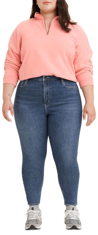 Levi's Women's Plus Size Mile High Super Skinny Jeans, Venice For Real, 14 M