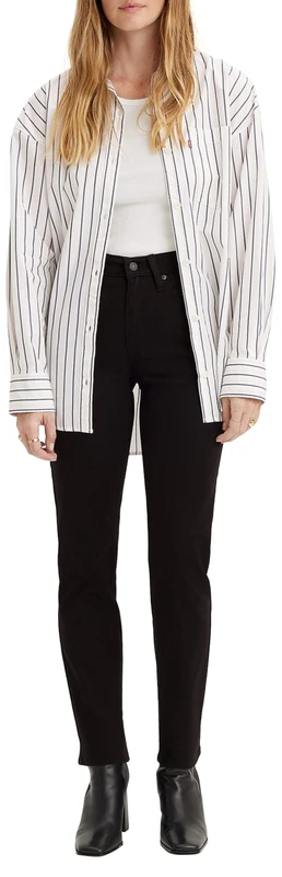 Levi's Women's 724™ High Rise Straight Jeans, Night is Black, 30W / 28L