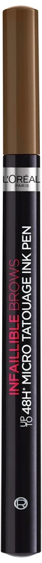 L'Oréal Paris Unbelieva Brow Micro Tatouage 105 Brunette, Smudge-proof Felt Tip Pen with Trident Tip, Up to 24H Hold, Microblading Effect
