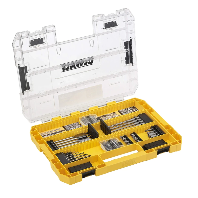 DeWalt DT70762-QZ TOUGHCASE 85-Piece Set - Concrete and Metal Drill Bits and Screwdriver Bits - for SDS-Plus Drill-Driver and Perforator