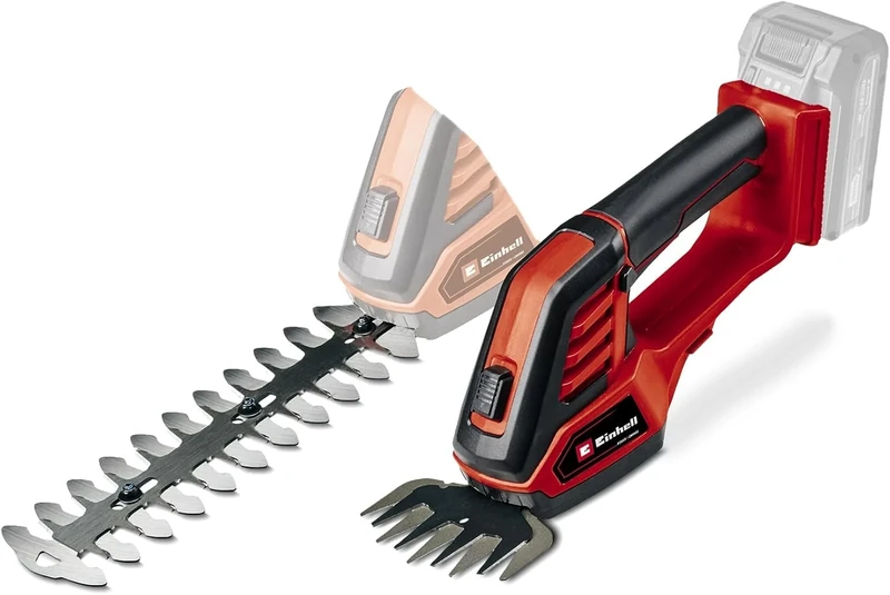 Einhell Power X-Change 18V Cordless Electric Shears - 2 Blade System For Cutting Grass, Brushes And Shrubs - GE-CG 18/100 Li Solo (Battery Not Included)