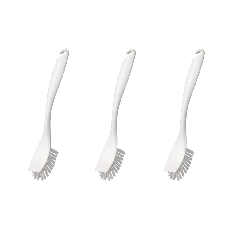 Ikea Easily Handable White Dish-Washing Brush (Pack of 3)
