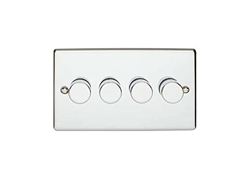 Enhance Decorative 4 Gang Dimmer Polished Chrome Finish