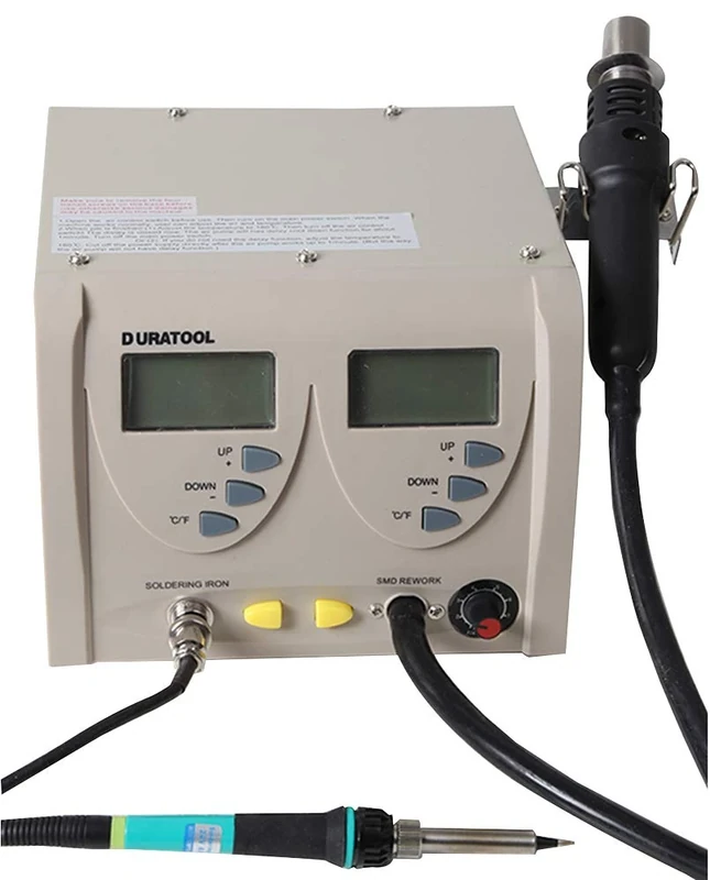 Duratool D00671 Soldering & Rework Station, 320W, 230V, 480°C