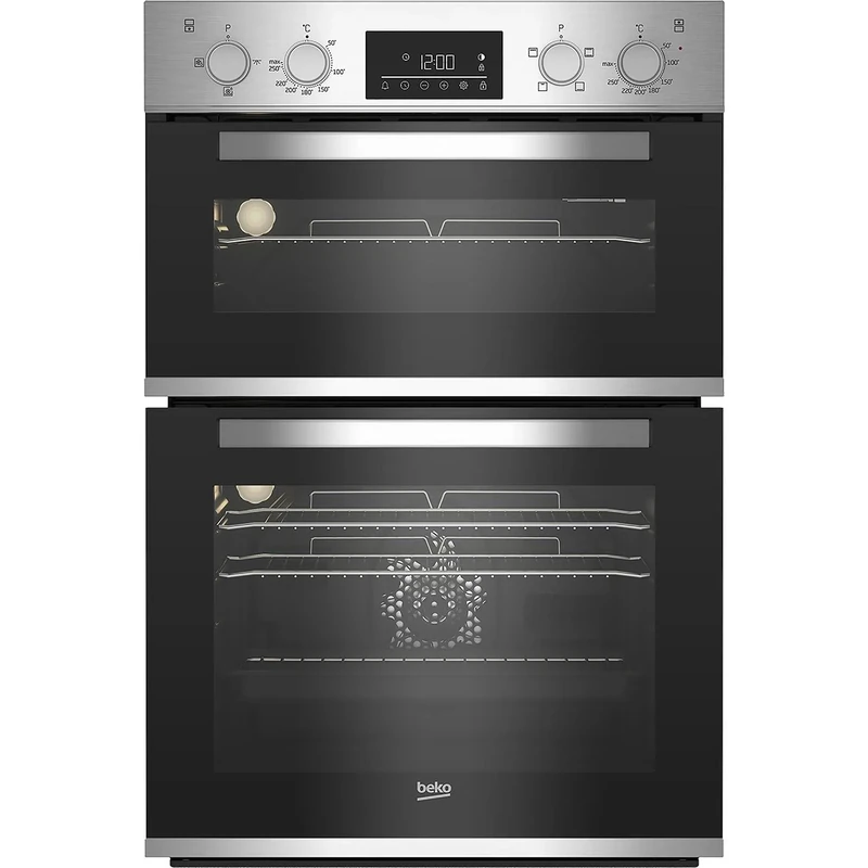 Beko 99 Litre Electric Built In Double Oven - Stainless Steel