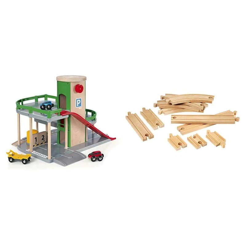 BRIO World Parking Garage Set for Kids Age 3 Years Up - Compatible with all BRIO Railway Train Sets & Accessories