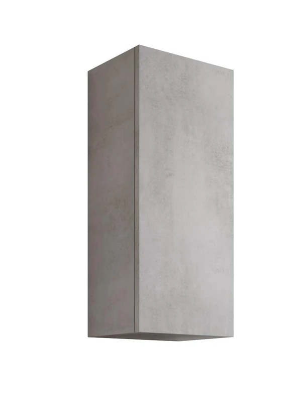 Mama Store Atena Reversible Single Wall Unit with push and pull opening system, Laminate, Concrete Grey L. 30 X D. 22 X H. 71 Cm