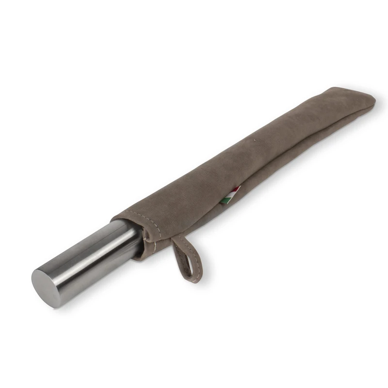 INOXLM Stainless Steel Rolling Pin for Sugar Dough Dough Kitchen Bread Pizza Sweet Cakes (Tortora Case)