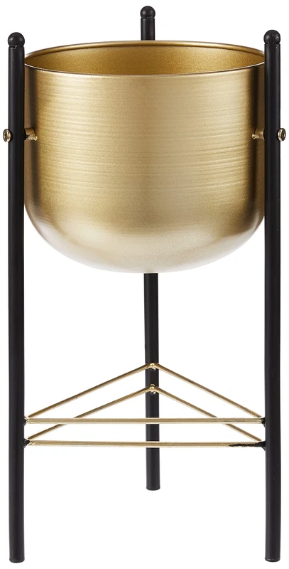 Admired By Nature Decorative, Aluminum, Gold Planter Stand, M