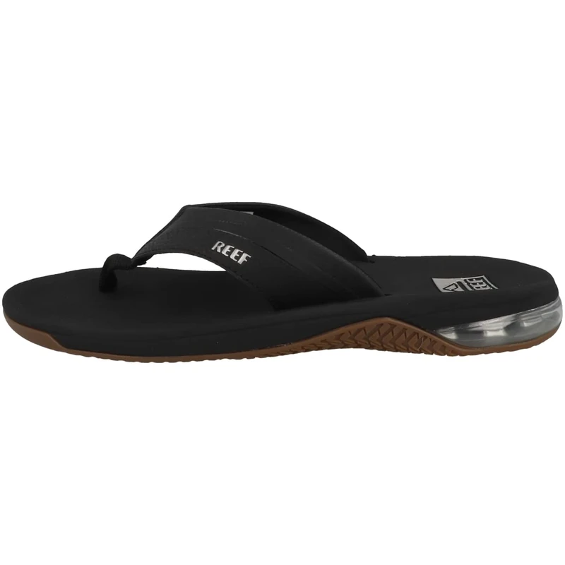 Reef Men's Anchor Flip-Flop, Black/Silver, 10 UK