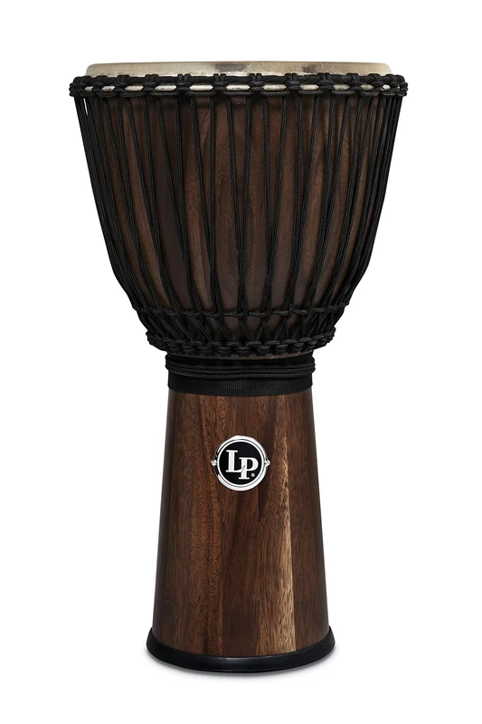 Latin Percussion 12 1/2 Inch Rope Tuned Djembe, Siam Walnut, 1/2" diameter, 25" tall (LP799-SW)