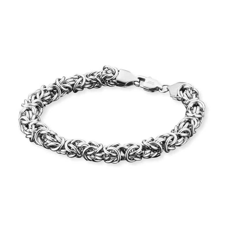 SAVE BRAVE Dean Byzantine Chain Bracelet | Stainless Steel • Lobster Clasp • Length 21 cm • Nickel & Lead-Free • Includes Jewellery Packaging