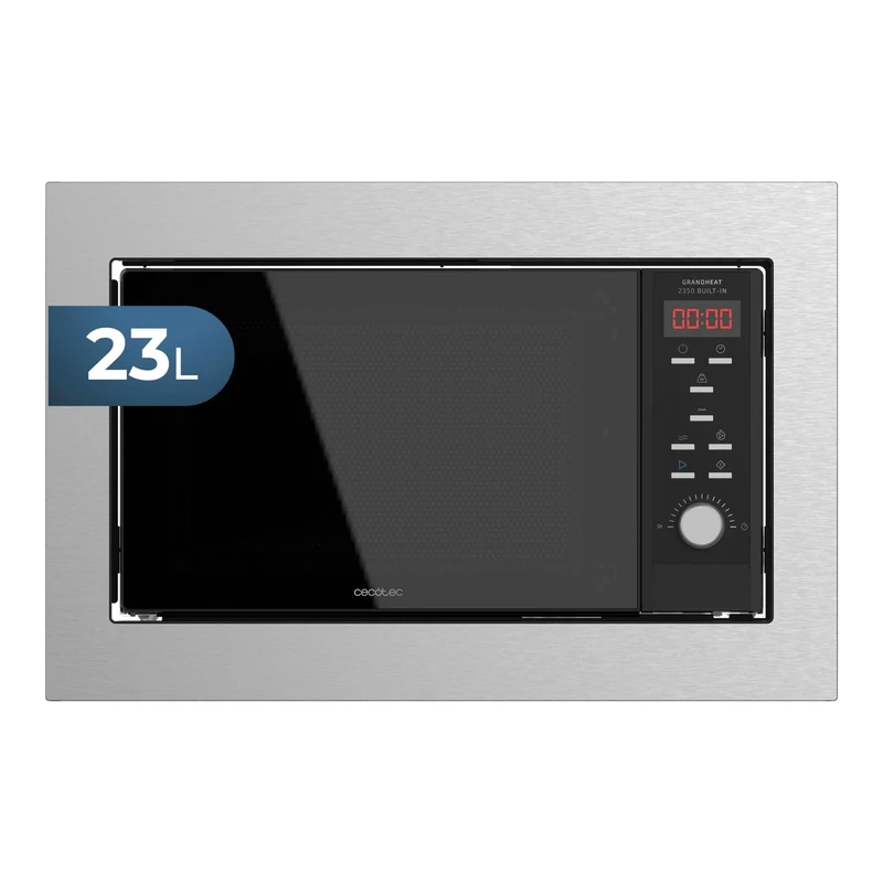 Cecotec Built-in microwave Digital GrandHeat 2350 Built-In SteelBlack. 900 W, integrable, 23 liters, Grill, 9 pre-configured functions, Quick Start, Timer
