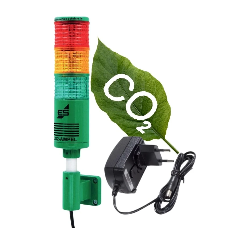 Schabus 400250 Air Flow Sensor with Internal Sensor Mains Operated Detects Carbon Dioxide (Diameter x Height) 55 mm x 303 mm