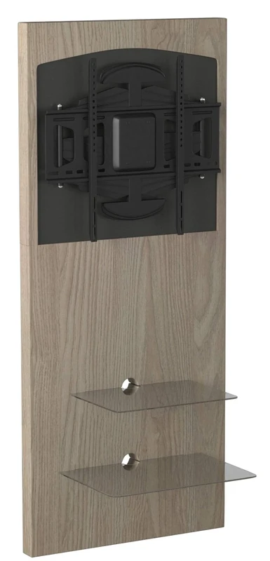 Alphason ADME/2S-LO Mercury Slimline Wall-mounted TV Stand - Light Oak - Image 1