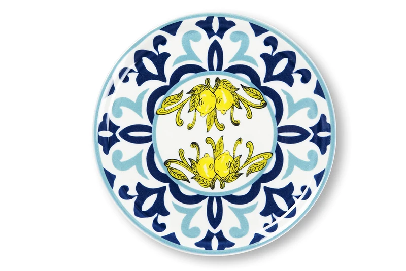 Excelsa Amalfi Set of 6 Pizza Plates, Porcelain