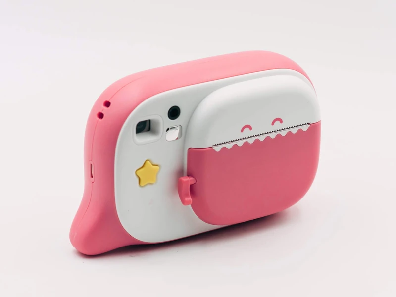 Creacam Pink Kids Digital Instant Print Camera with 12 x Felt Pens, Childrens Scrapbook Album, 3 Tape Rolls - Image 1