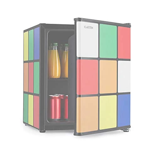 KLARSTEIN Solve - Mini Fridge, Minibar, Thermoelectric Cooling System, 48 Litres Capacity, Mechanical Rotary Control, Cooling: 0 to 10 ° C, Compact, Energy Efficiency Class A +, Onyx
