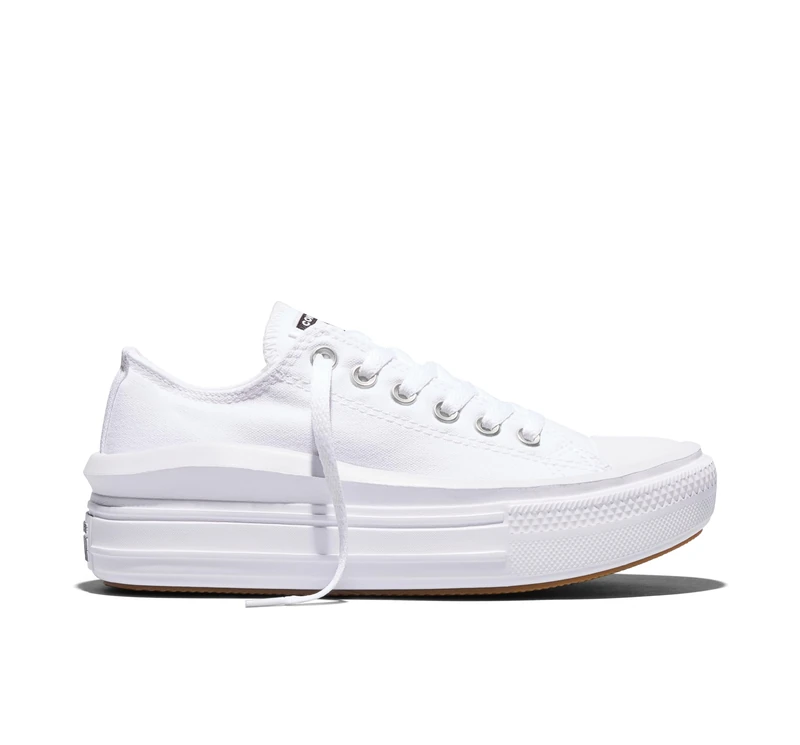 Converse Womens Chuck Taylor All Star Low Move Platforms Trainers White 6 UK
