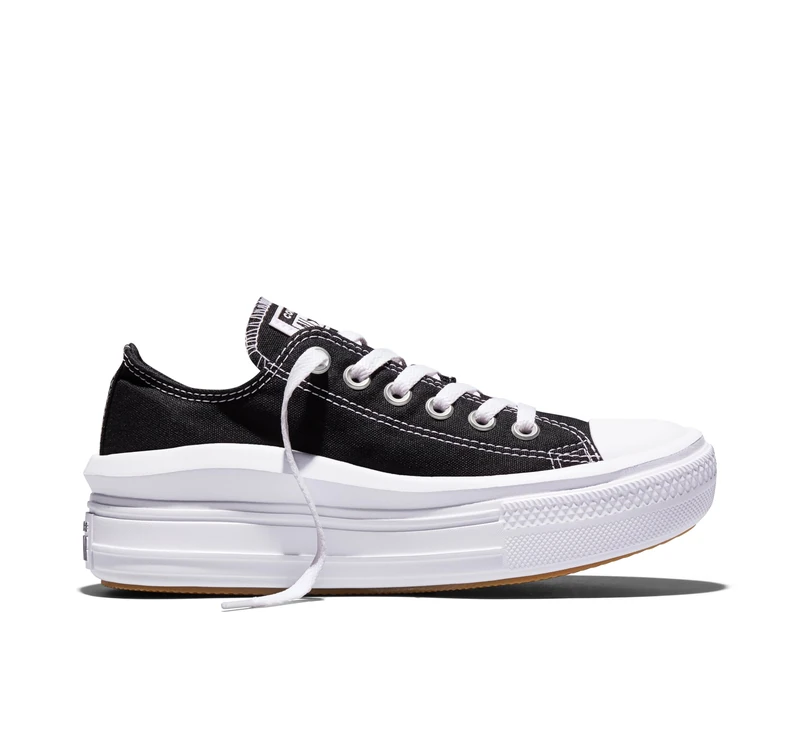 Converse Women's Chuck Taylor All Star Move Gymnastics Shoe, Black White White, 6.5 UK